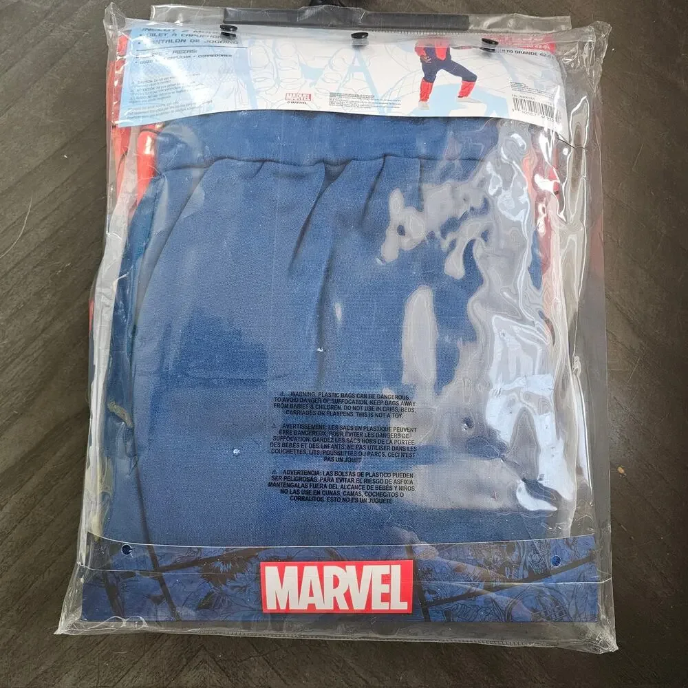 New Marvel Spider-Man Complete Costume‎ Adult Large 42-44 Hoodie Joggers Cosplay - Picture 2 of 2